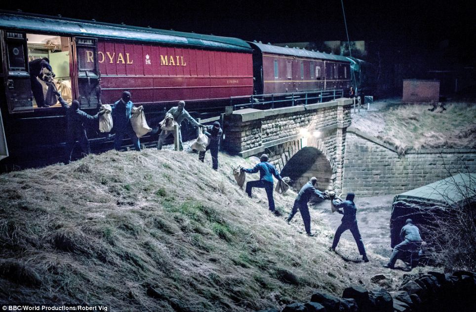 Recreation of the Great Train Riobbery one of the UK's largest Heists
